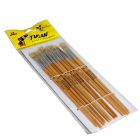 Pincel Cerda Blanca Plana # 4 Docena