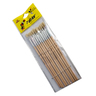 Pincel Cerda Blanca Plana # 6 Docena