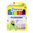 Plumones Norma Lavables 24 Colores